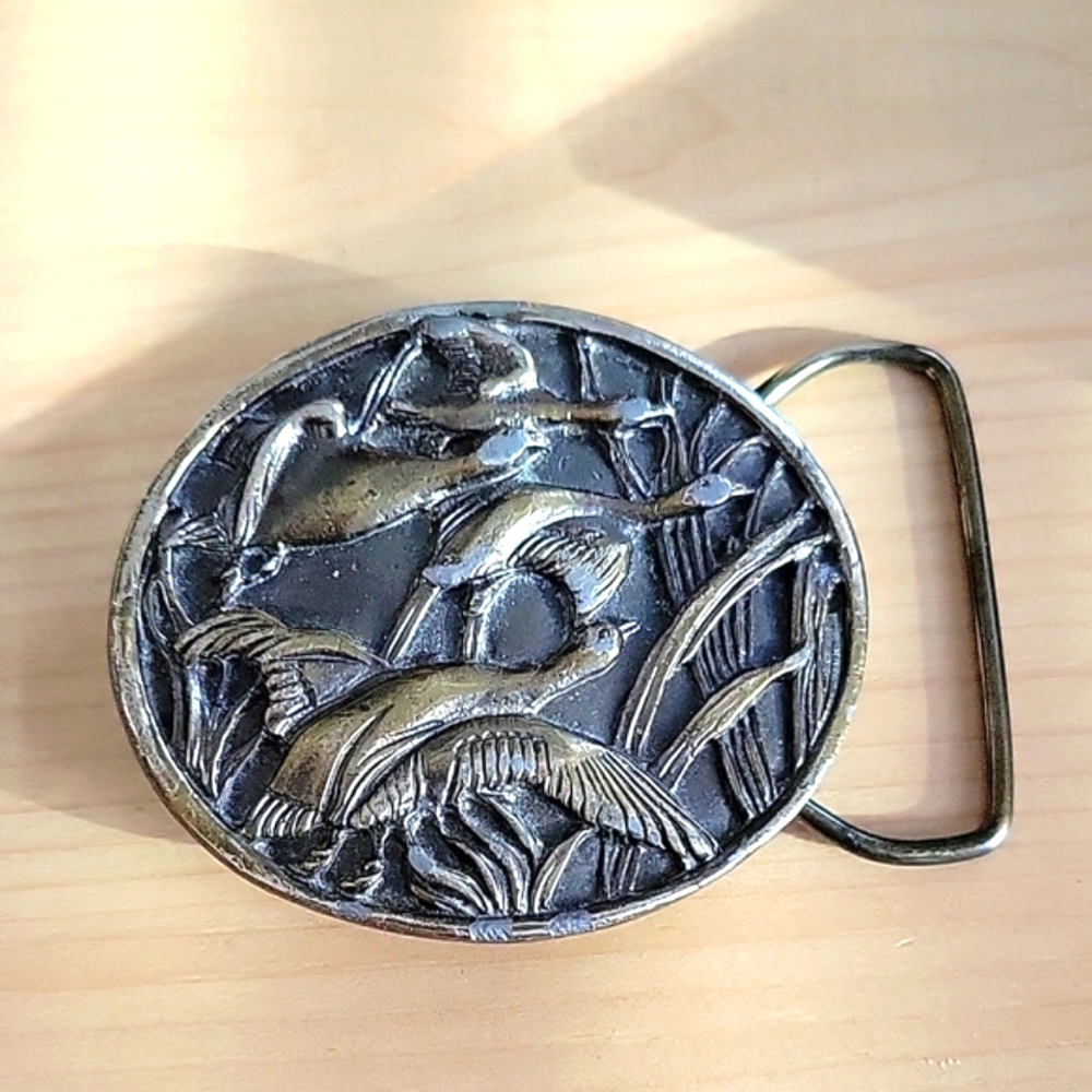Vintage Wyoming Studio Art Works Duck Belt Buckle